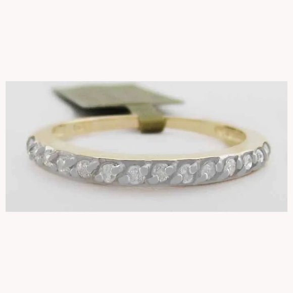 Genuine Diamonds Band Ring 14K Yellow Gold